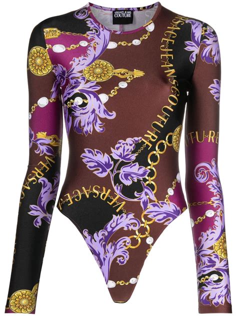 versace casa print|Versace print bodysuit.